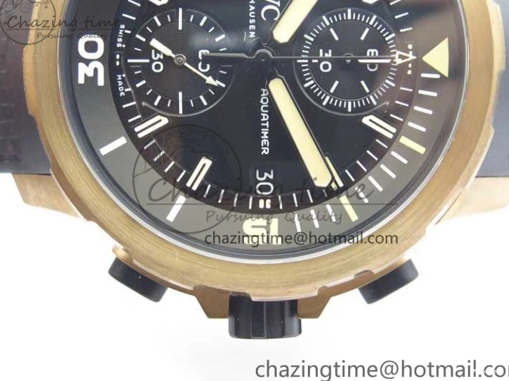MIROTIME 0125 Aquatimer Chrono IW379503 Bronzo Case V6F 1:1 Best Edition Black Dial on Rubber Strap A Popular 7103